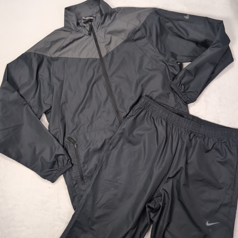 Nike Golf FitStorm Rain Suit Men L Track Windbreaker Jacket Pants Waterproof Set